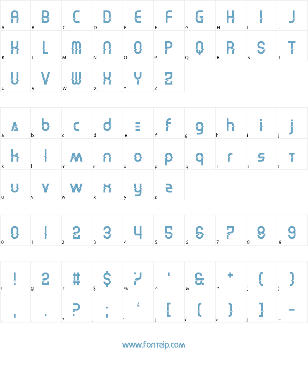 Electric Shocker Font Character